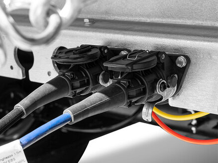 Elektronik Kupplung an einem Anhänger | © Humbaur GmbH