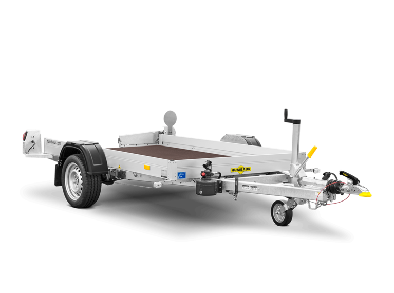 HKT, Ein Einachs Universaltransporter mit Holzboden, Vorne Links  | © Humbaur GmbH