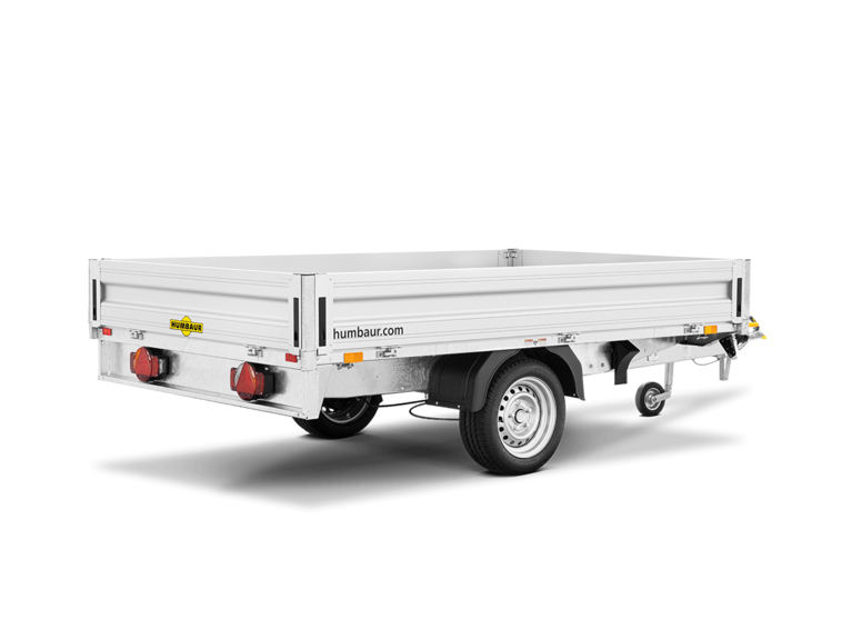 Humbaur HN, Ein Einachs Hochlader in der Serienausstattung, Hinten Rechts | © Humbaur GmbH