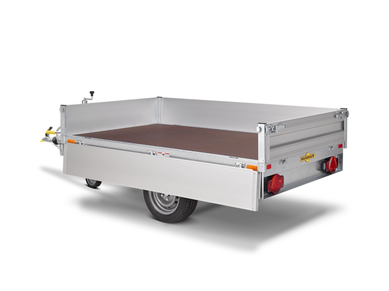 Humbaur HU, Hinten Links mit aufgeklappter Bordwand | © Humbaur GmbH